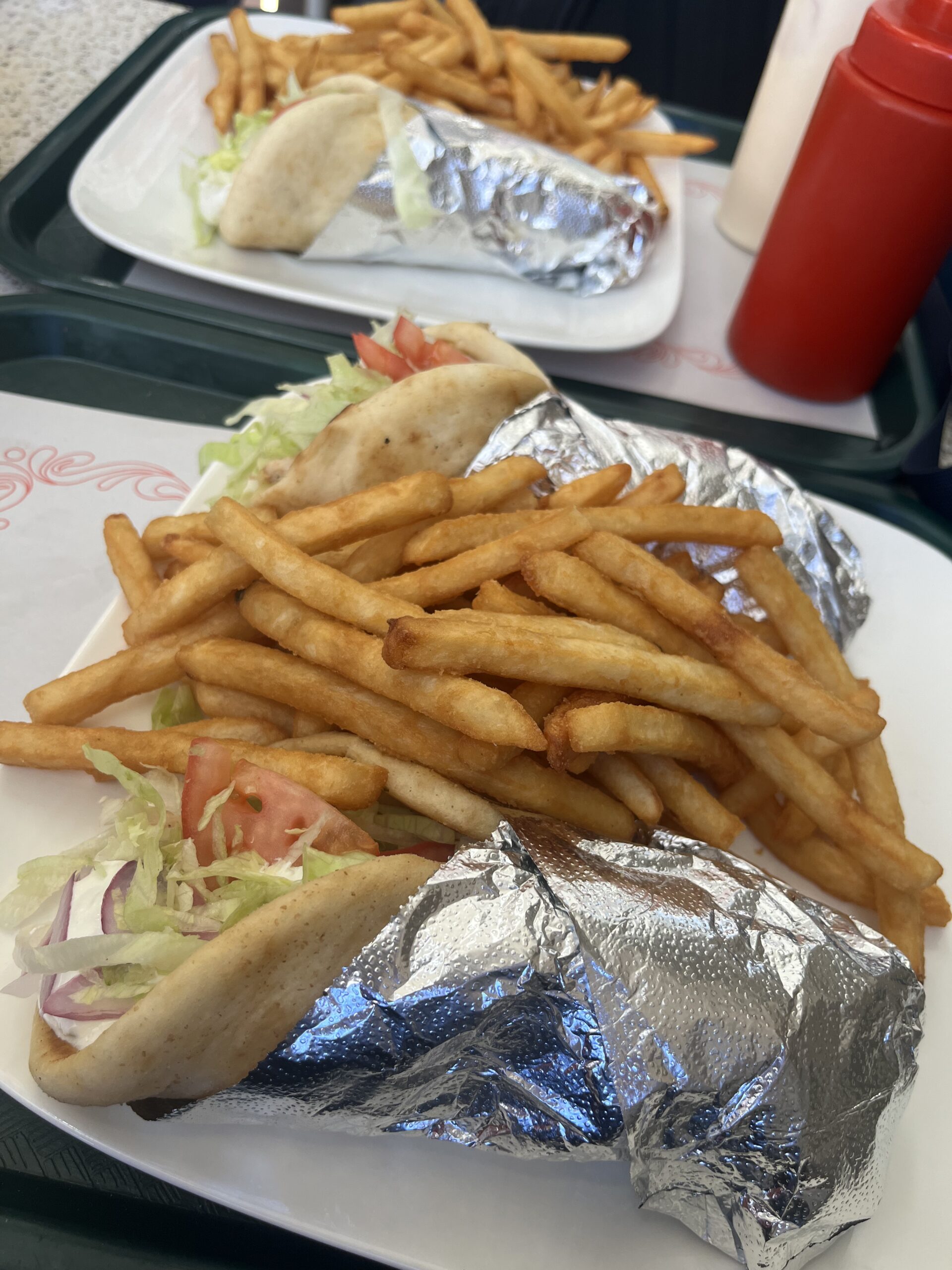 Souvlaki With Fries
