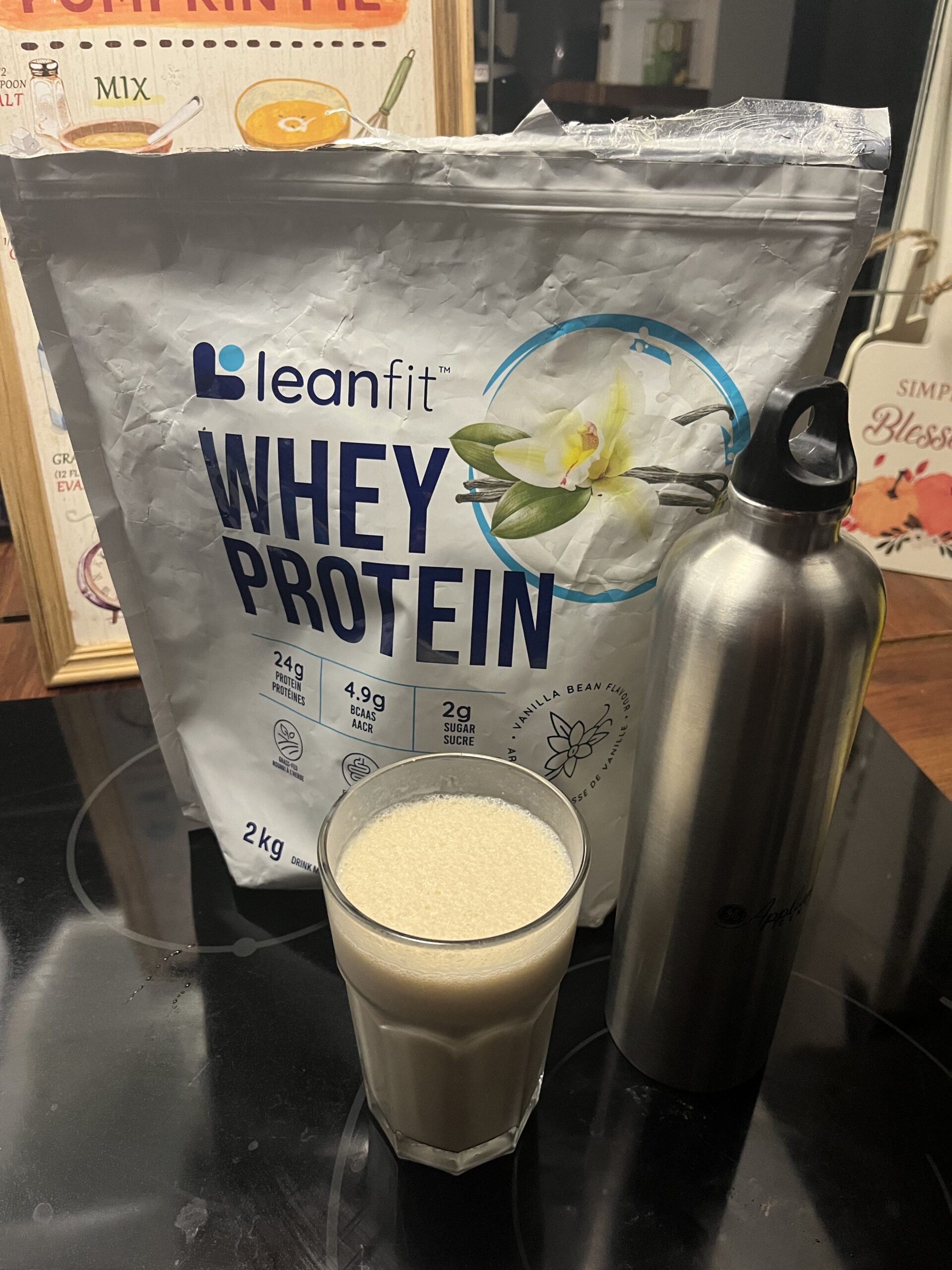 Whey Protein and Water Bottle